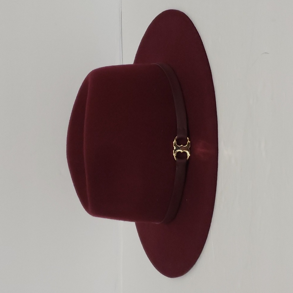 Brand New Tory Burch Bordeaux "Gemini Link" Fedora - Picture 3 of 9
